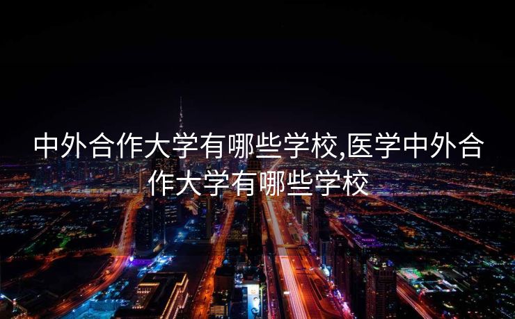 中外合作大学有哪些学校,医学中外合作大学有哪些学校