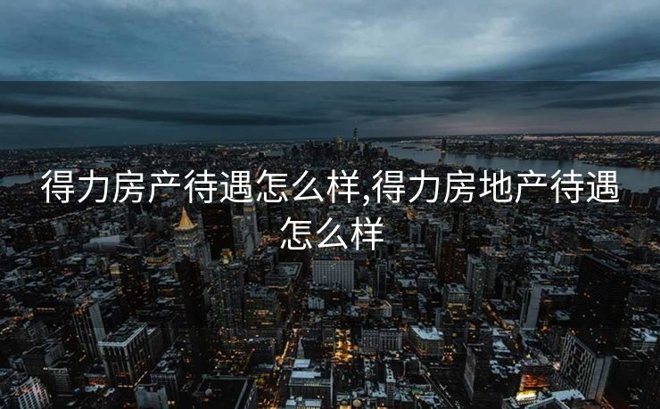得力房产待遇怎么样,得力房地产待遇怎么样
