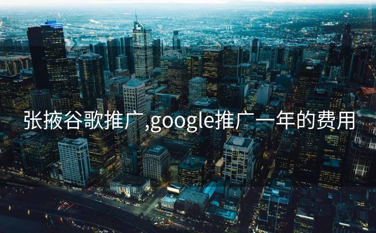 张掖谷歌推广,google推广一年的费用