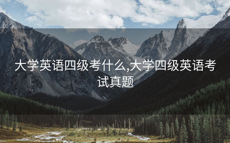 大学英语四级考什么,大学四级英语考试真题