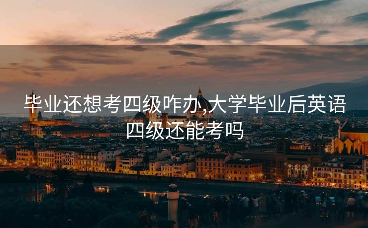 毕业还想考四级咋办,大学毕业后英语四级还能考吗