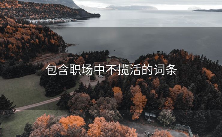 包含职场中不揽活的词条