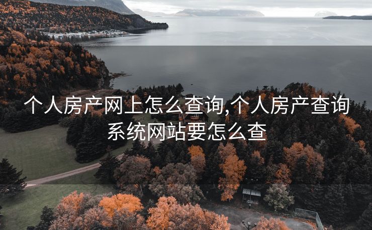 个人房产网上怎么查询,个人房产查询系统网站要怎么查